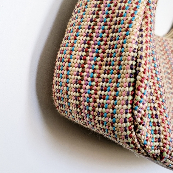 Fossil Multicolor Weave Purse w/ Braided Leather Strap - Picture 4 of 10